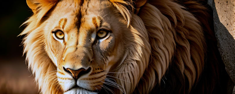 LION LOOKING BY AI