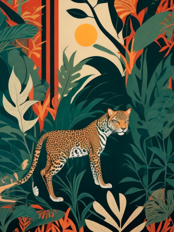 ONÇA NA FLORESTA BY AI