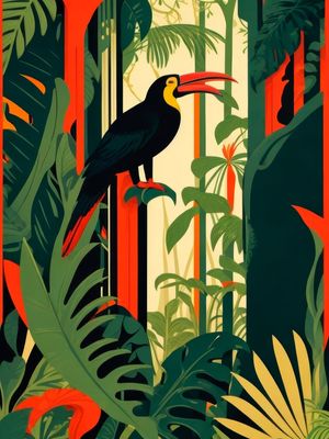 TUCANO NA FLORETA BY AI