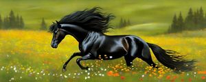 CAVALO NO CAMPO BY AI