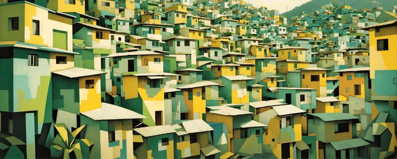 FAVELA VERDE E AMARELO BY AI