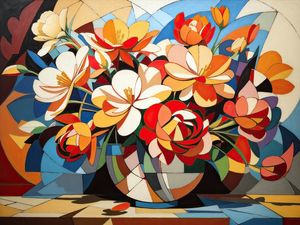 FLORES I CUBISMO BY AI