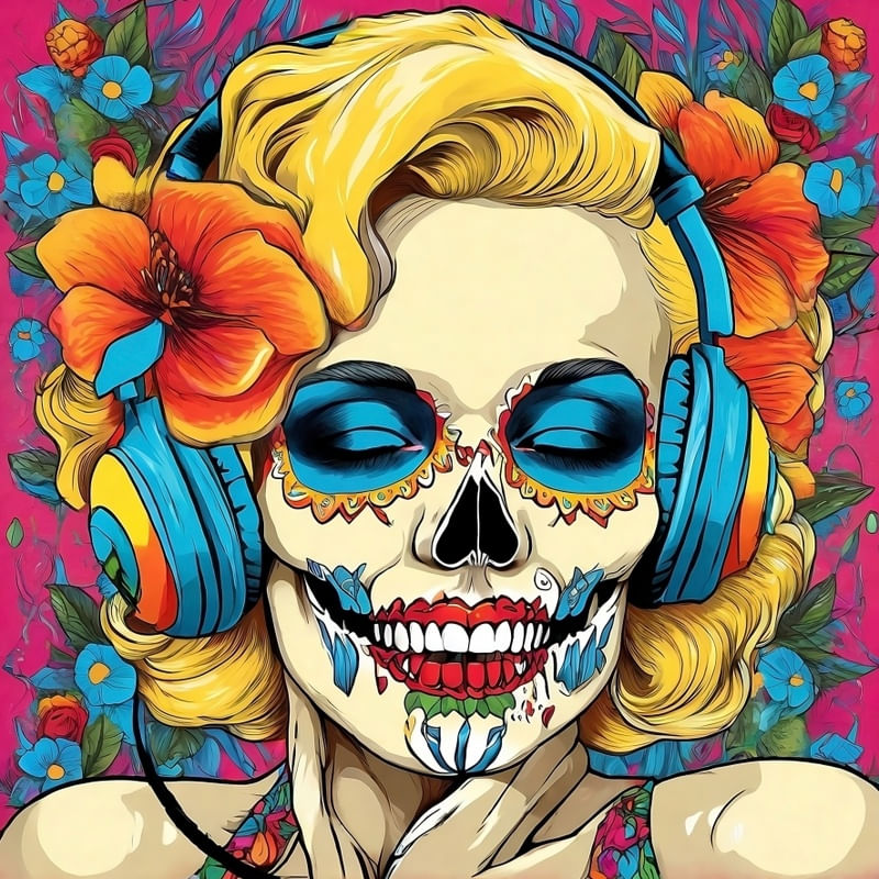 MARILYN CAVEIRA E FLORES BY AI