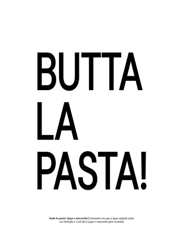 BUTTA LA PASTA