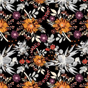 LOVELY GARDEN AT NIGHT - ESTAMPA FLORAL AMARELO E BRANCO SQUARED VERSION