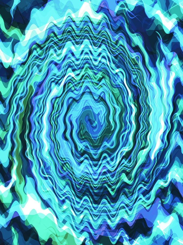 BLUE GROOVY SWIRL MARBLE ABSTRACT