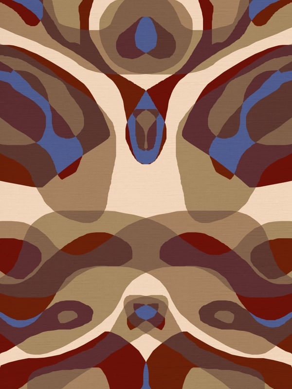 COLOR FIELD - GROOVY BOHO ORGANIC ABSTRACT BA01