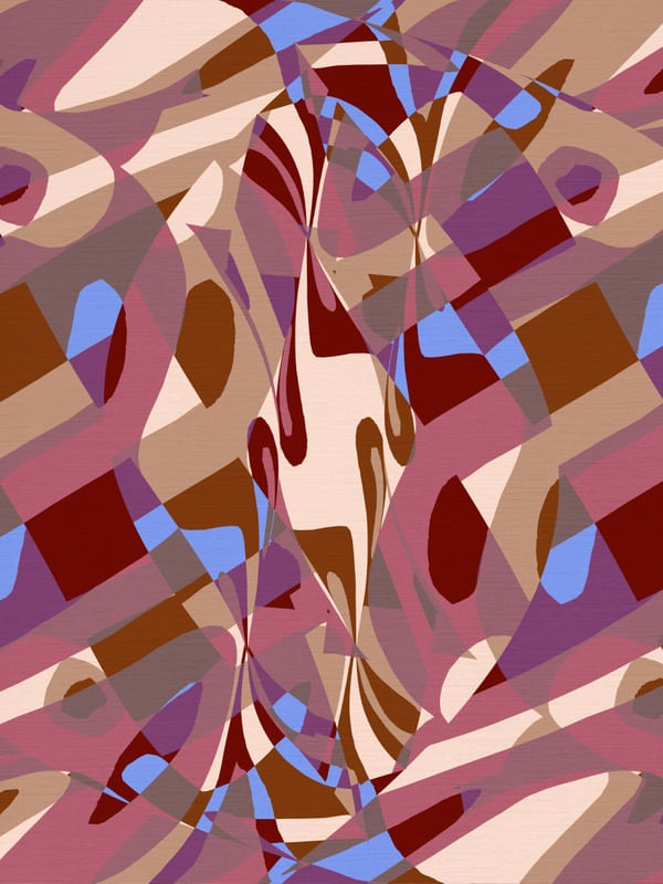 COLOR FIELD - PINK GROOVY MARBLE ABSTRACT