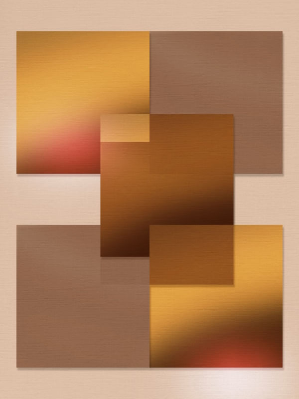 COLORFUL MISTY GRADIENT 12 - GOLDEN SQUARES