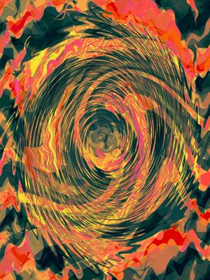 EVENING - GROOVY MARBLE STORMY SWIRL ABSTRACT