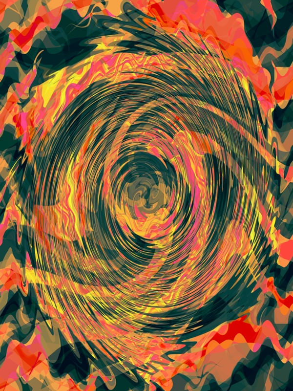 EVENING - GROOVY MARBLE STORMY SWIRL ABSTRACT