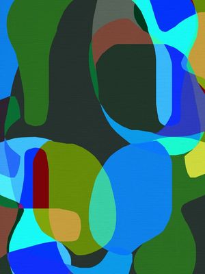 COLOR FIELD - ORGÂNICO AZUL E VERDE