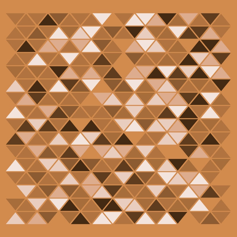 ESTAMPA TRIANGULAR LARANJA