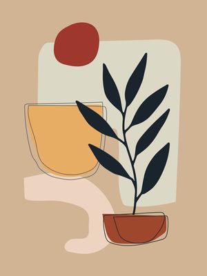 ABSTRACT SHAPES FLORAL 1