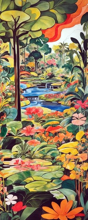 JARDIM TROPICAL INSPIRATION BURLE MARX BY AI
