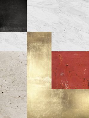 GEOMÉTRICO METAL E OURO 05