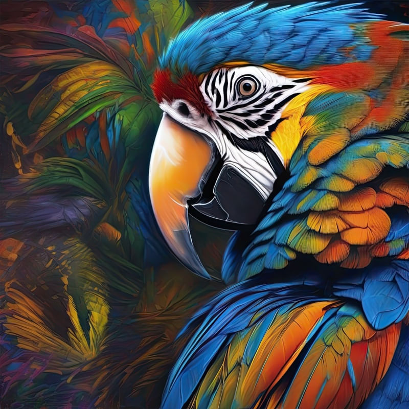 ARARA AZUL GRAFFITI BY AI