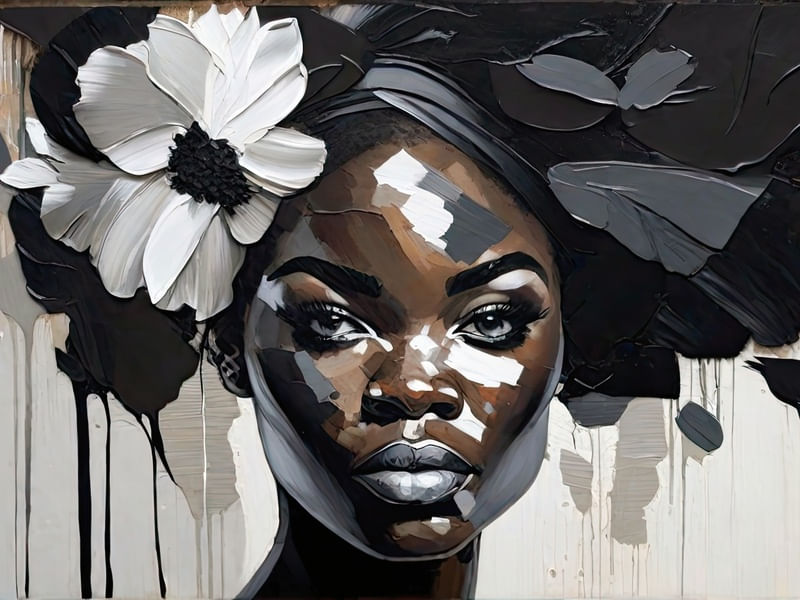 AFRO RETRATO TEXTURIZADA BY AI