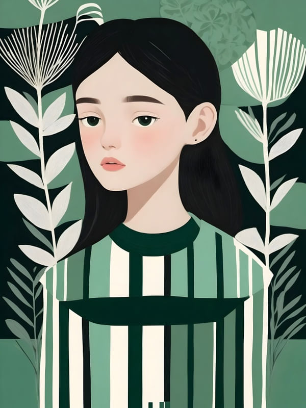 YOUNG GIRL VERDE BY AI
