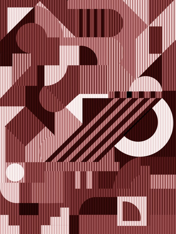 MARQUETERIE GEO 11 RED