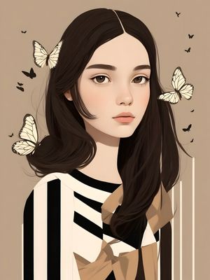 YOUNG GIRL MARROM BY AI