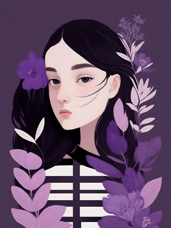 YOUNG GIRL ROXO BY AI