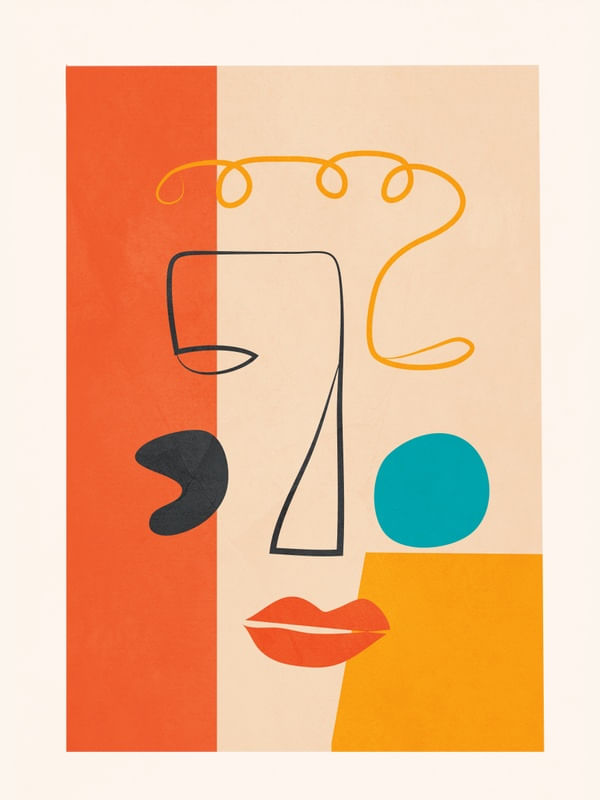 ABSTRACT FACE LINE DESIGN 05