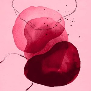 CÍRCULOS MAGENTA DE AQUARELA ABSTRATOS 03