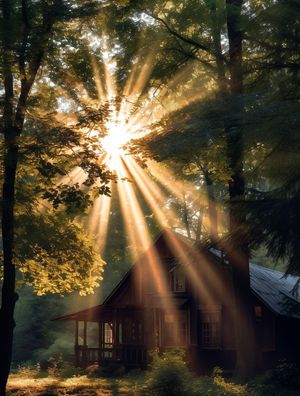 RAIOS DE SOL NA CABANA BY AI