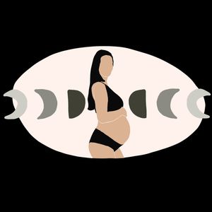 GRÁVIDA E O CICLO LUNAR P&B