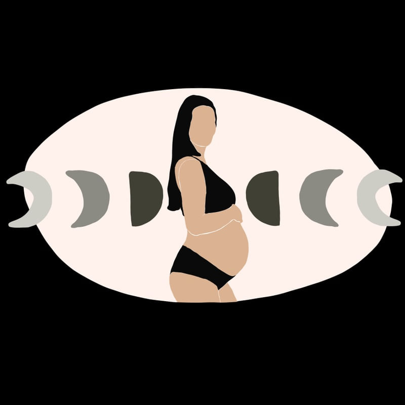 GRÁVIDA E O CICLO LUNAR P&B