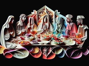 SANTA CEIA COLORS PAPER BY AI POR PÂMELA STASCZAK