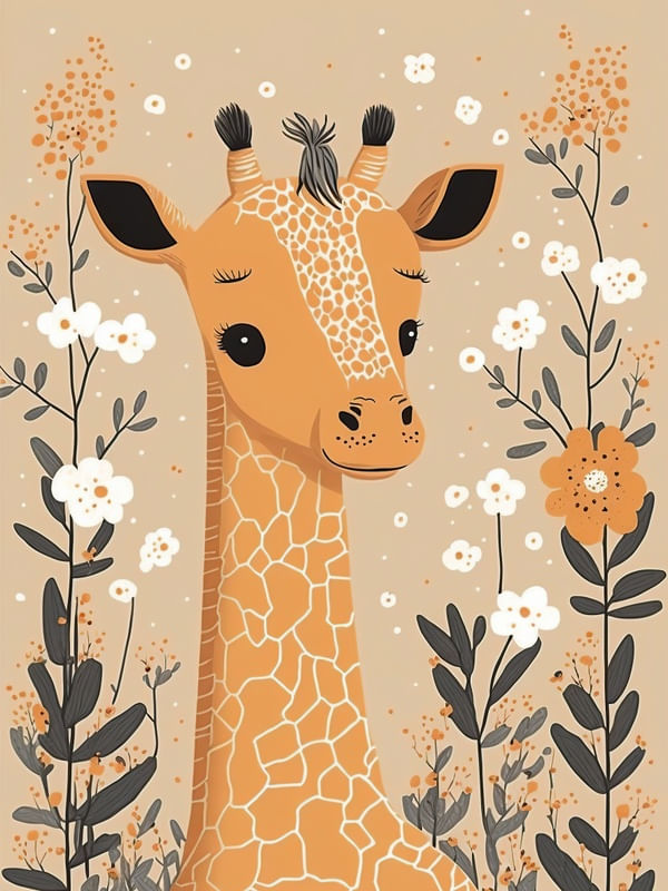 INFANTIL - GIRAFA FOFA BY AI POR PÂMELA STASCZAK