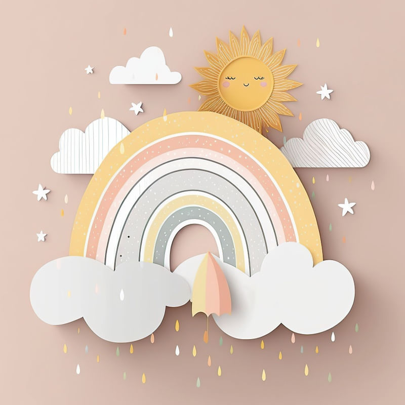 ARCO-ÍRIS NO CÉU II - INFANTIL BY AI POR PÂMELA STASCZAK