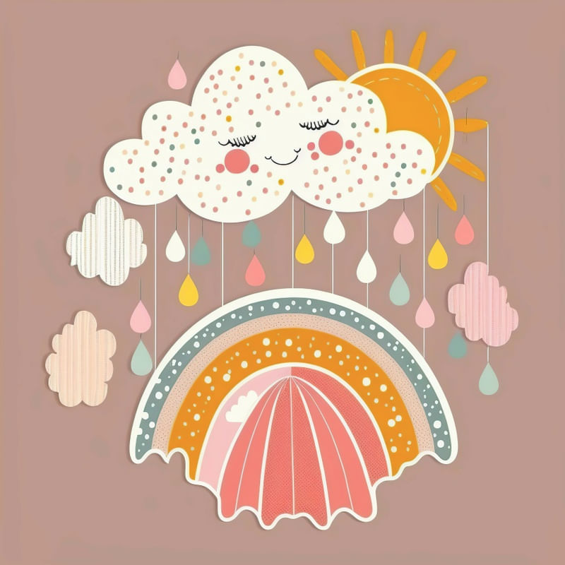 ARCO-ÍRIS NO CÉU III - INFANTIL BY AI POR PÂMELA STASCZAK