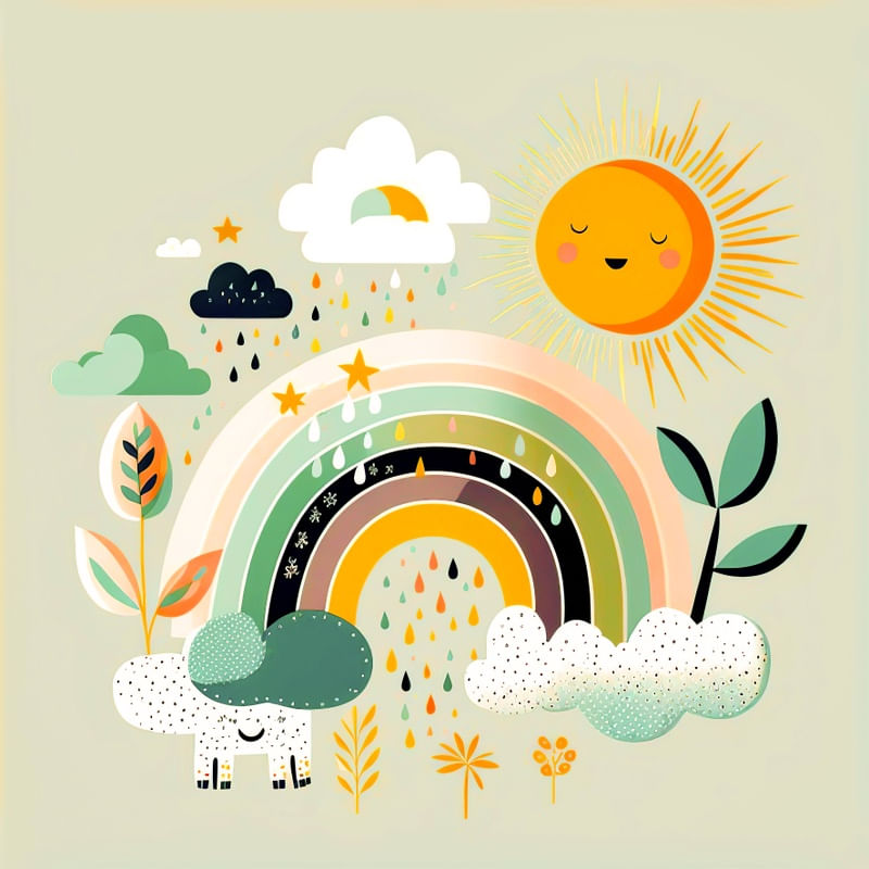 ARCO-ÍRIS NO CÉU VI - INFANTIL BY AI POR PÂMELA STASCZAK