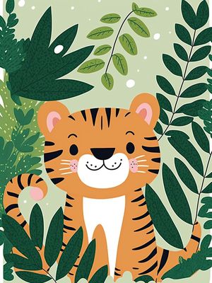 AMIGO TIGREZINHO INFANTIL BY AI POR PÂMELA STASCZAK