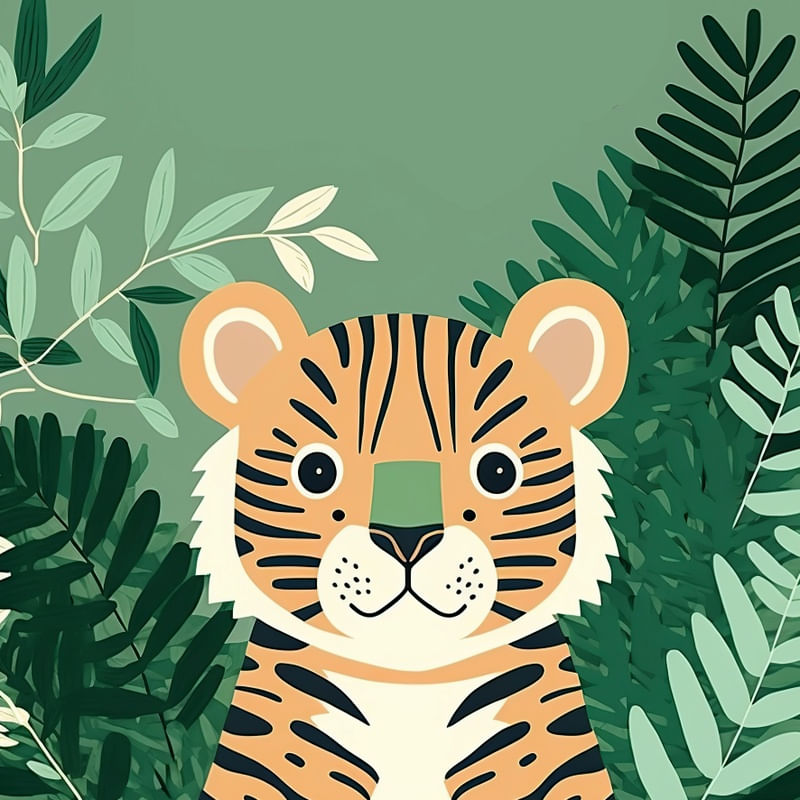 TIGRE AVENTUREIRO INFANTIL BY AI POR PÂMELA STASCZAK