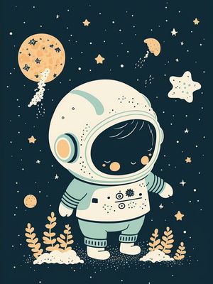 ASTRONAUTA AVENTURAS NO ESPAÇO INFANTIL BY AI POR PÂMELA STASCZAK