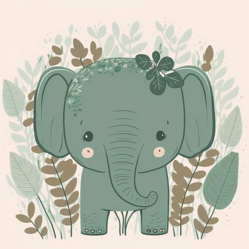 AMIGUINHO ELEFANTE INFANTIL II BY AI POR PÂMELA STASCZAK