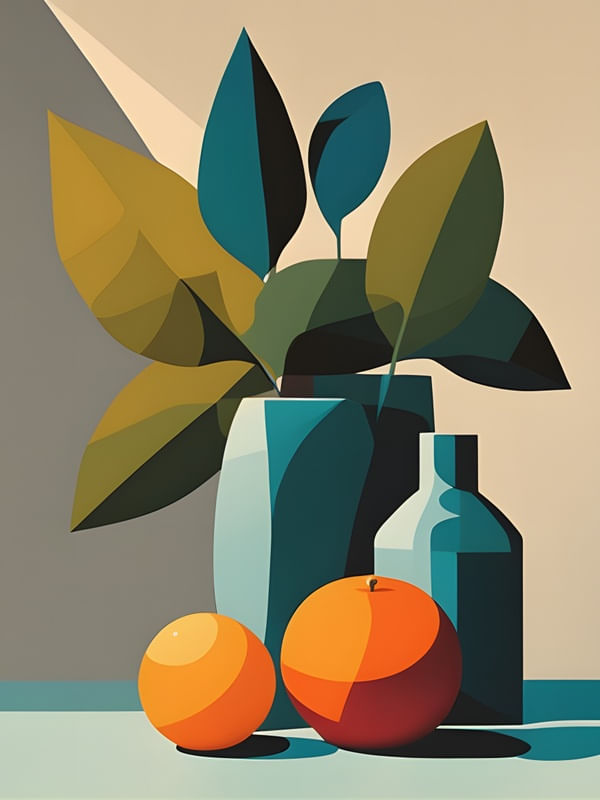 ABSTRATO COM FOLHAGEM I BY AI