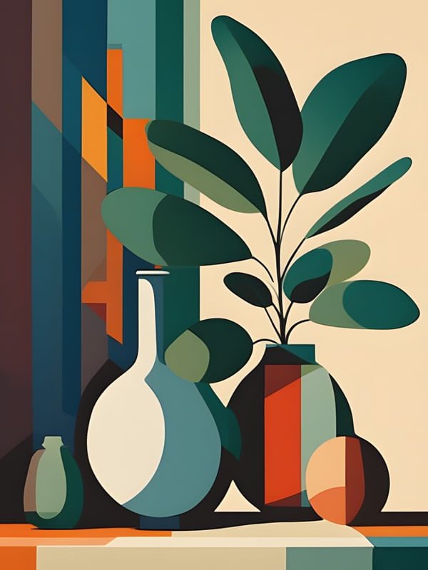 ABSTRATO COM FOLHAGEM II BY AI
