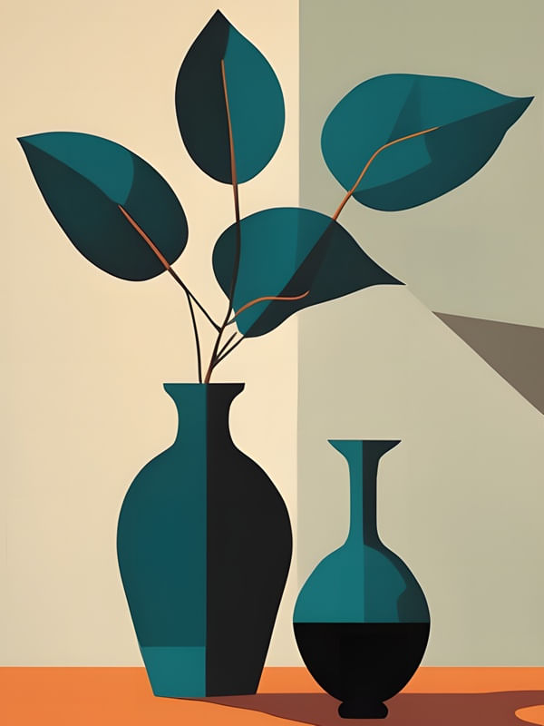 ABSTRATO COM FOLHAGEM IV BY AI