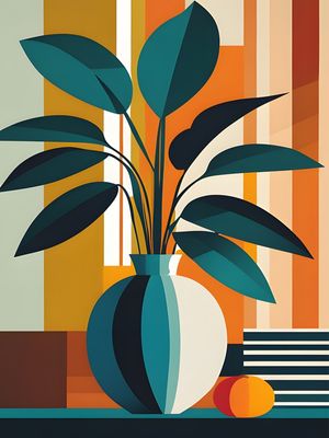 ABSTRATO COM FOLHAGEM V BY AI