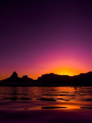 PÔR DO SOL NA LAGOA DO RIO DE JANEIRO