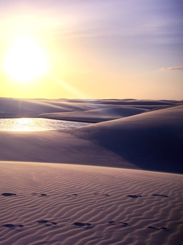 DÍPTICO 2 - PÔR DO SOL NOS LENÇÓIS MARANHENSES