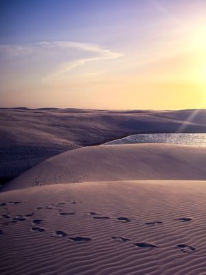 DÍPTICO 1 - PÔR DO SOL NOS LENÇÓIS MARANHENSES