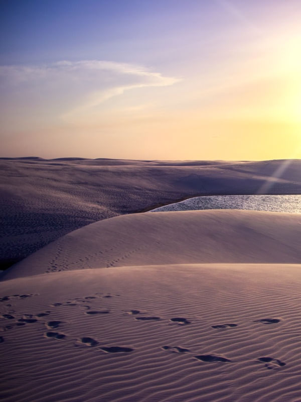 DÍPTICO 1 - PÔR DO SOL NOS LENÇÓIS MARANHENSES