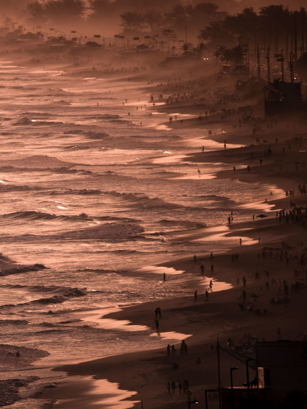 DÍPTICO 2 - PRAIA NO FIM DA TARDE