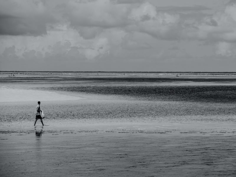O PESCADOR EM ALAGOAS EM PRETO E BRANCO